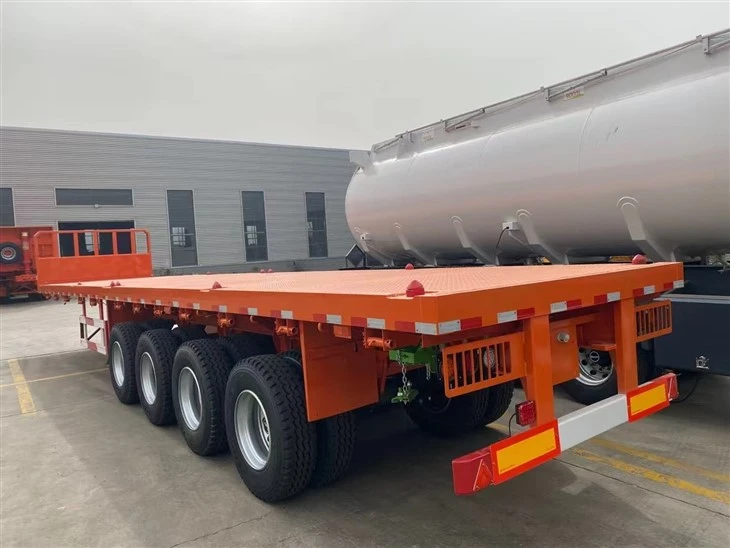 Best Price Hot Salling 3 Axle Flatbed Truck Semi Trailer For Sale