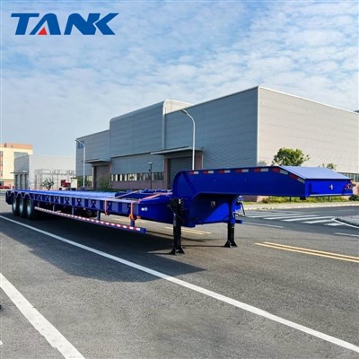 3 άξονα Gooseneck Lowbed Semi Trailer