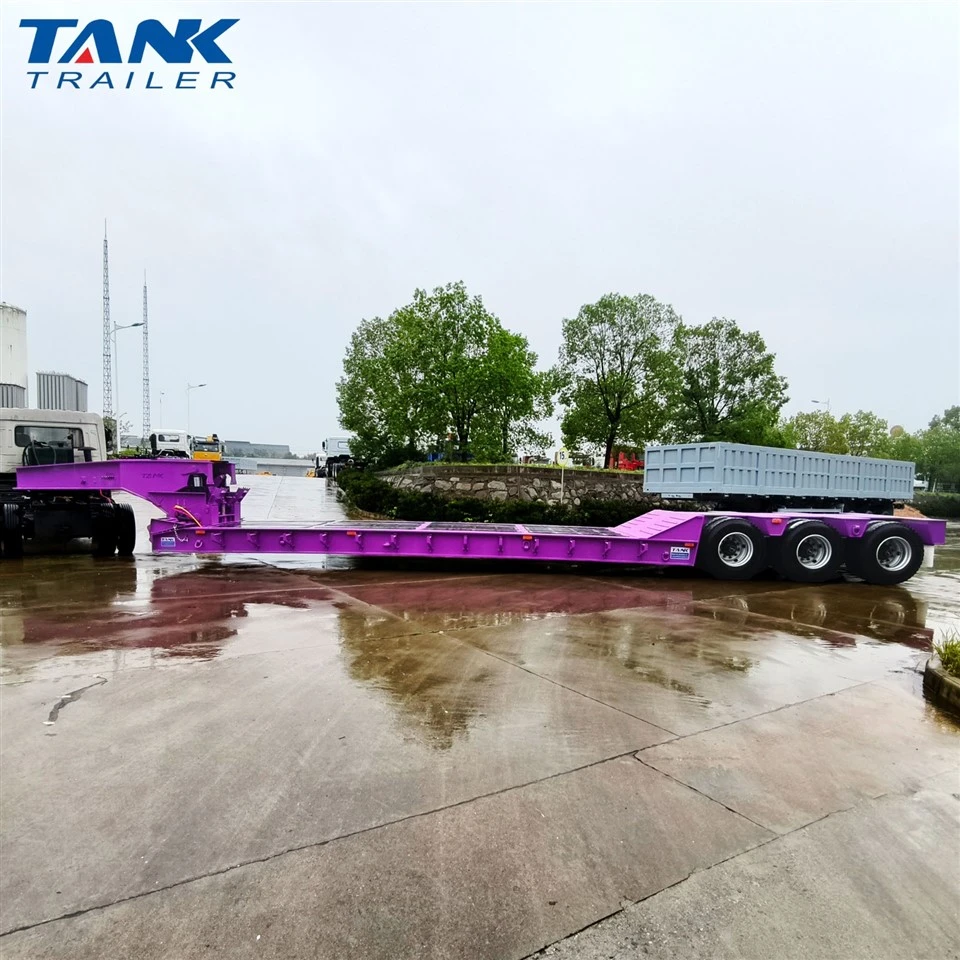 3 Axle Detachable Hydraulic Gooseneck Lowbed Semi Trailer suppliers